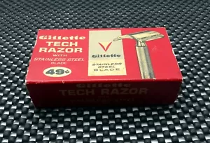 Rasoio di sicurezza vintage Gillette Tech Ball End SOLO CUSTODIA NO RASOIO - Foto 1 di 3