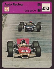 1968 WCH Graham Hill Joseph Siffert Auto Racing 1978 SPORTSCASTER CARD #33-09A