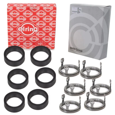 6x ELRING Dichtring ORIGINAL Entkopplungselement Einspritzventil für BMW N53/54