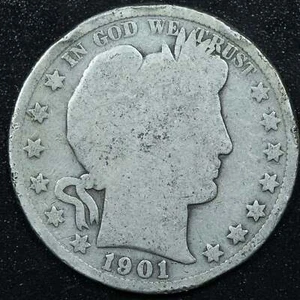 1901 P Barber Silver Half Dollar - Philadelphia - Picture 1 of 2