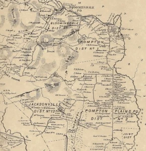 Pompton Plains Lincoln Park Pompton Lakes NJ 1868  Map w/ Homeowners Names Shown - Picture 1 of 2