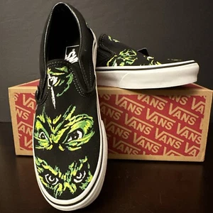 Vans Classic Slip-On Eyes Glow in the Dark Skate Shoes Size 6 Mens 7.5 WM NWT - Picture 1 of 8