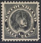 NEWFOUNDLAND 58 NSSC 40 1894 1/2c WORLD'S FIRST DOG STAMP (#105) MNH CV$150 