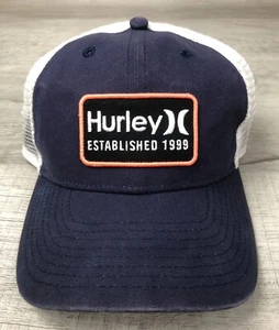 Hurley Trucker Hat Mesh Snapback Ball Cap Blue White Neon Youth Adjustable  - Picture 1 of 12