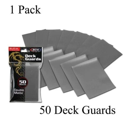 50 protectores de baraja gris mate MTG CCG MTG fundas para cartas de juego Pokémon soportes BCW Foto 1 de 3