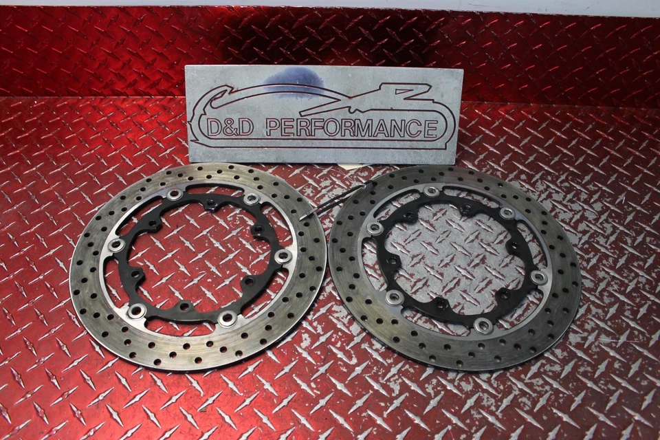 Yamaha Roadstar Warrior XV1700 2004-2009 OEM ROTORES DE FRENO DELANTEROS RECTOS YW1 Foto 1 de 4