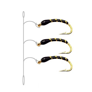 Sehr fängig Hegene „Chiemsee“ [Schwarz/Gold] Gr. 12-16 Renken, Felchen, Saibling - Bild 1 von 2