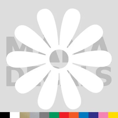 Calcomanía adhesiva de vinilo troquelado de flores - Flor de planta de jardín de margaritas Foto 1 de 2