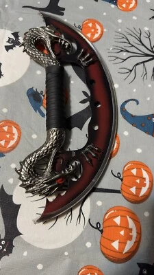 Cuchillo de combate curvo dragón chino Foto 1 de 4