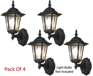 Pack Of 4 Smart Engergy Saving Outdoor Wall Lights - Dusk To Dawn Illumination - Picture 1 of 6
