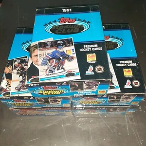 CUATRO (4) 1991 Topps Stadium Club NHL Hockey Cajas 36 Paquetes SELLADOS GRATIS USPS - Imagen 1 de 1