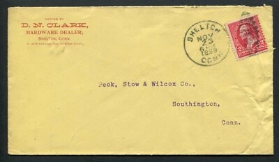 SHELTON, CT ~ D. N. CLARK, Hardware Dealer ~ Advertising Cover 1899 - Image 1 of 2