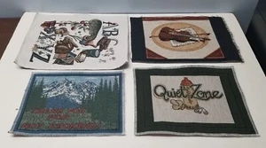 CUATRO nuevas piezas de panel de almohada artesanal de tela de tapiz hechas a máquina - Imagen 1 de 14