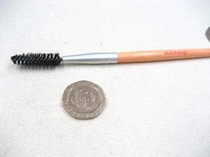 orange eyebrow spoolie eyebrow brush wooden hand Eyelash Brushes Wands - Picture 1 of 4