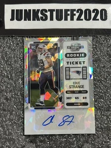 2022 Contenders Opitc Cole Strange /22 Cracked Ice Prizm Rookie Ticket Auto Rare - Picture 1 of 5