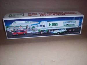 vintage 1992 Hess Toy Truck 18-Wheeler and Racer New in the box - Picture 1 of 7