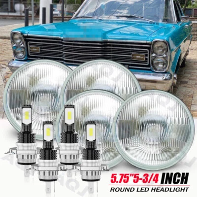 8pcs 5.75" 5-3/4inch Round LED Headlights Upgrade for Ford Galaxie 500 1962-1974 - Image 1 of 4