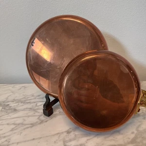 Vintage Fantuzzi, Chile Kupfer & Messing 9 & 7 Pfanne Bratpfanne! Nachlassartikel! - Bild 1 von 4