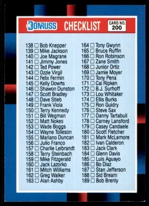 1988 Donruss #200 Checklist - Picture 1 of 2