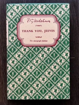 Thank You, Jeeves by P.G. Wodehouse Hardcover, D/J, First Autograph Ed. 1956 - Image 1 of 4