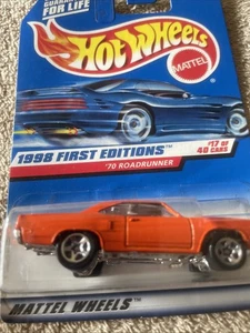 1998 Hot Wheels First Editions #17/40, '70 Roadrunner, Orange, Collector #661 - Picture 1 of 4