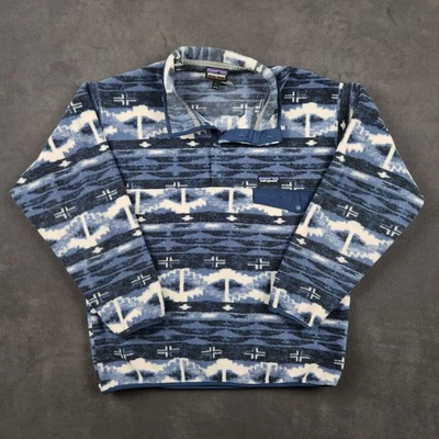 Patagonia Para Hombres Grande Synchilla Snap T Polar Pullover Suéter Chaqueta Pastor Foto 1 de 4