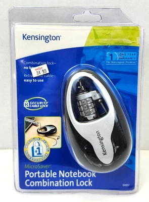 Portable Notebook Combination Lock Retractable Cable Kensington New Sealed - Image 1 of 4