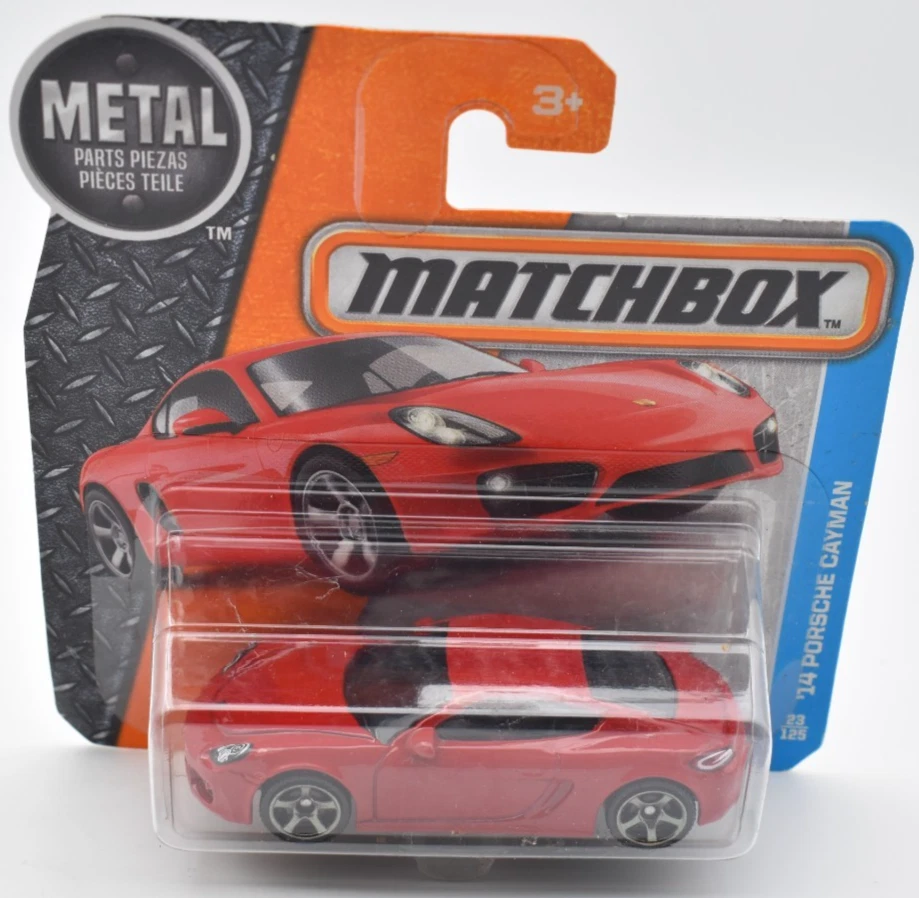 Matchbox Porsche Cayman auto 23/125 2016 superfast scheda corta - Immagine 1 di 1