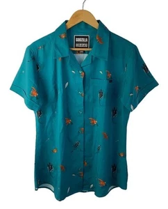Rsvlts/Godzilla/Short-Sleeved Shirt/ 3XL/XXXL/Polyester/Grn - Picture 1 of 3