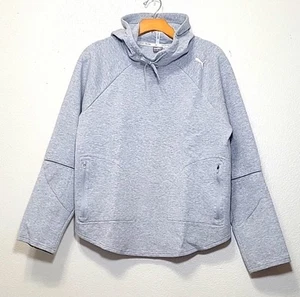 Puma Athletic heather grey hoodie women's size Large - Picture 1 of 8