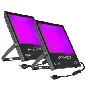 2 Pack 150W LED Black Lights for Glow Party, IP66 Waterproof Blacklight F - Picture 1 of 6