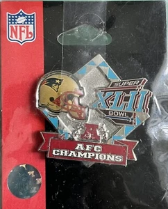 2008 Super Bowl 42 XLII AFC Champions New England Patriots Metal Lapel Pin - Picture 1 of 1