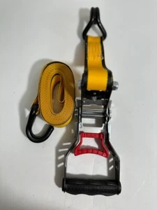 2"x 15' Ratchet Tie Down Cargo Straps with Double J Hook 5000lbs Heavy Duty-NEW - Picture 1 of 5