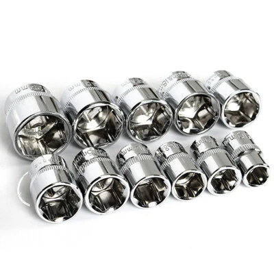 Socket 3/8" Drive Shallow & Deep Metric 6mm-24mm 6 Point Polished Sockets Cr-v - Image 1 of 4
