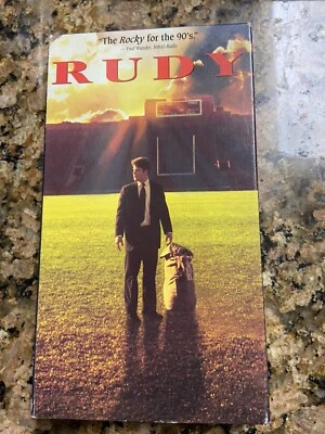 Vintage RUDY Sean Astin College Football VHS Cassette Tape - Image 1 of 3