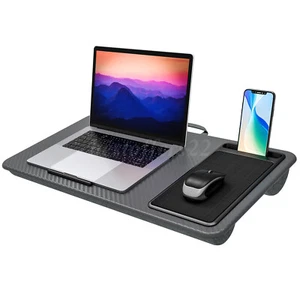 Home Office Pro Lap Desk, Mouse Pad, And Phone Holder Silver Carbon - Picture 1 of 9