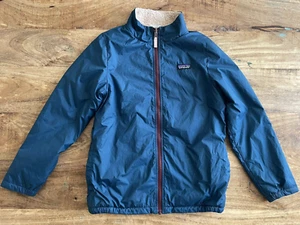 Patagonia Zip-Up Reversible Green/Tan Jacket Youth XL (14) - Picture 1 of 7