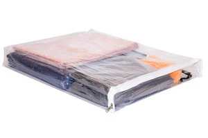 Clear Vinyl Zippered Storage Bags 15 x 18 x 2 Inch 10-Pack - Picture 1 of 4