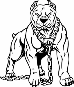 Pit Bull Dog Chain Pet Attack Car Hood Truck Window Vinyl Decal Sticker - Bild 1 von 2