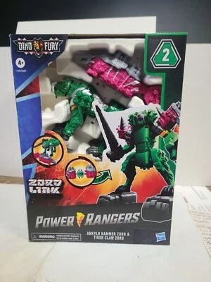 Power Rangers Dino Fury Zord Link Ankylo Hammer Zord & Tiger Claz Zord #2 Foto 1 de 4