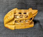 Sculpture Banarsi Soapstone Handcrafted Frog with Baby Inside