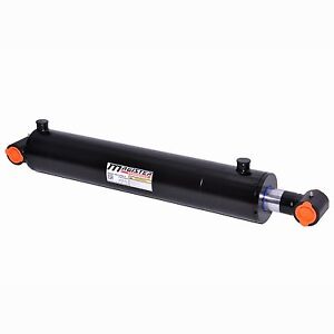 Hydraulic Cylinder Welded Double Acting 4" Bore 20" Stroke Cross Tube 4x20 NEW
