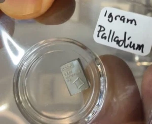 1 Gramm Palladiumbarren - Valcambi Suisse - Perfekter Anlagemechanismus! - Bild 1 von 7