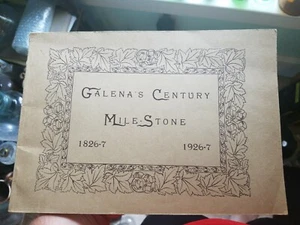 1926-1927 GALENA ILLINOIS CENTURY MILESTONE ADVERTISING BOOKLET NICE FREE SHIP - Picture 1 of 12