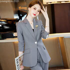 Women Casual Business Workwear One Button Spring Fall Suit Blazer Jacket Outwear