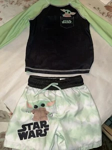 Star Wars Swim Set Little Boys Size 4 Star Wars Yoda 2pcs - Picture 1 of 5