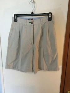 Tommy Hilfiger Boys Size 4 (26x7) Khaki Pleated Front Shorts Cotton Tan GUC - Picture 1 of 3
