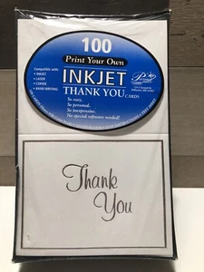 NEW Sealed Gartner "Thank You" Cards - 100 Count P- Silver On White 4.5"x5.5" - Picture 1 of 6