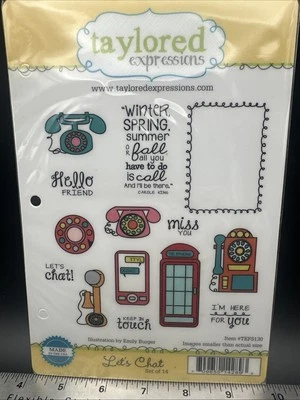 Taylored Expressions Let's Chat Set de 14 diseños de llamadas telefónicas Emily Burger Foto 1 de 4