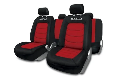 SPARCO S-LINE Cubreasiento Kit Poliéster negro Rojo - Imagen 1 de 4